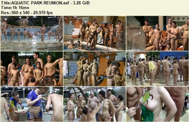 Naturists in the water park video